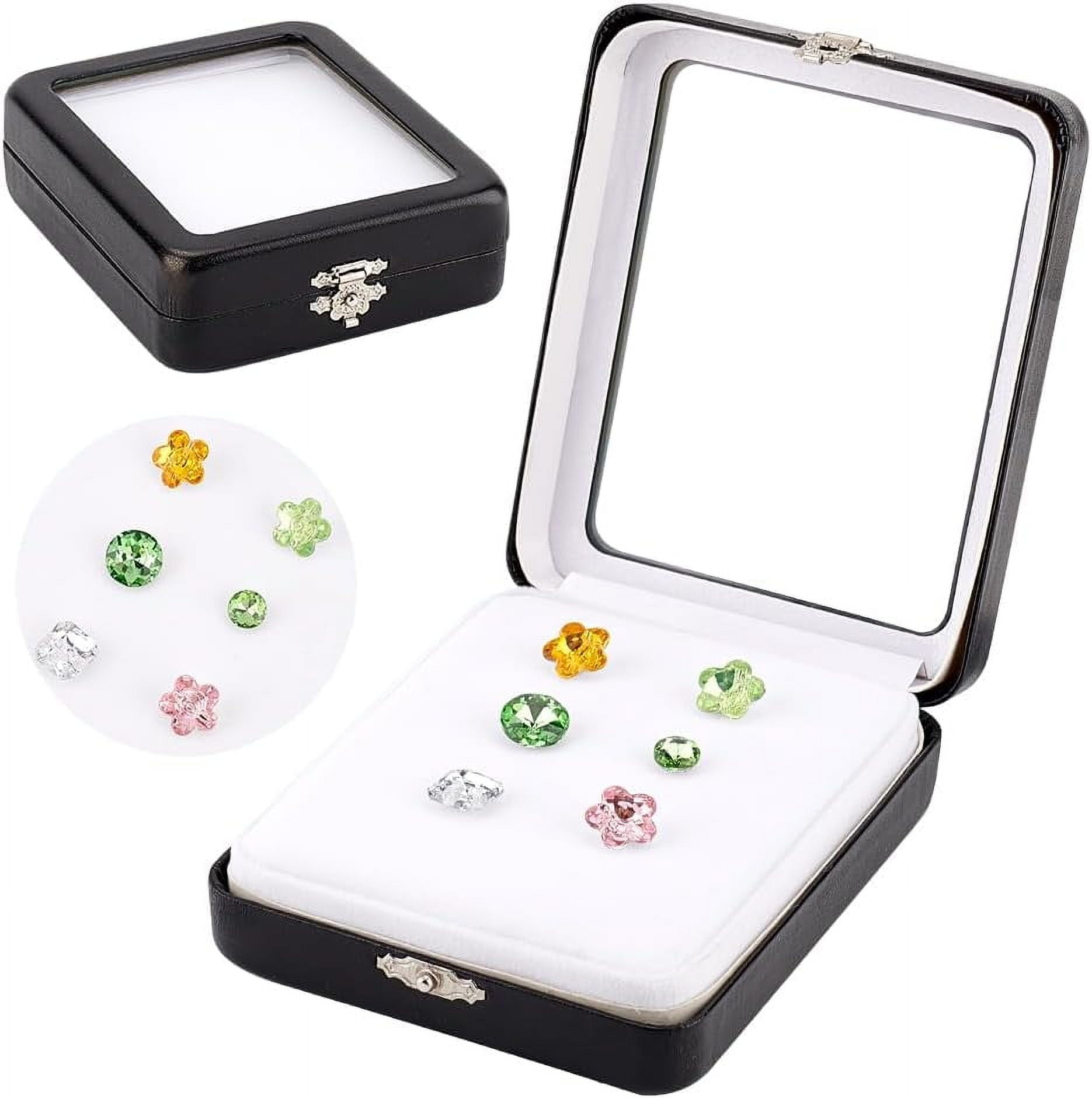 Jewelry Gemstone Display Case Imitation Leather Diamond Presentation ...
