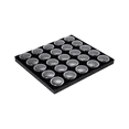 thumbnail image 1 of Novel Box Black Tray Foam Sheet 7.8X7.8X0.75 with 25 Gem Jars - Jewelry Display Trays, 1 of 8