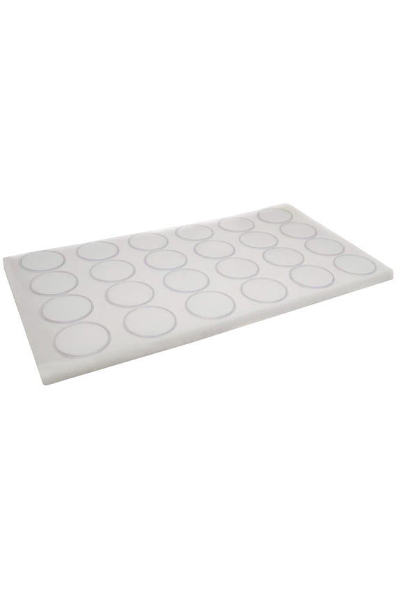 White Tray Foam Sheet 7.8X7.8X0.75 with 25 Gem Jars - Jewelry Display Trays