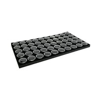 Novel Box Black Tray Foam Sheet 14.5X7.8X0.75 with 50 Gem Jars - Jewelry Display Trays