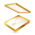 thumbnail image 1 of Prestige & Fancy Luxury Gold Jewelry Boxes, Cotton-Filled Cardboard Gift Boxes with Lids for Bracelets, Necklace, and Small Accessories, 7 x 5.5 x 1 in, 6-Pack, 1 of 9