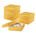 thumbnail image 1 of Prestige & Fancy Luxury Gold Jewelry Boxes, Cotton-Filled Cardboard Gift Boxes with Lids for Bracelets, Earrings, and Small Accessories, 3.5 x 3.5 x 1 in, 6-Pack, 1 of 8
