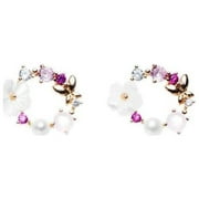 Jewelry Gifts for Her Feledorashia Earrings for Women Valentine's Day Gifts Ladies Fashion Shell Flower Pearl Stud Earrings 1 Pair Jewelry Earrings Clearance
