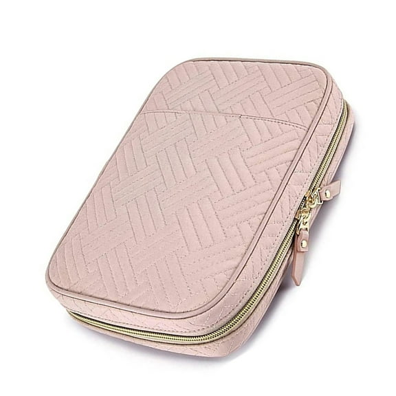 Jewelry Holder Binder Book Travel Case with Clear Pockets Necklace Earrings Storage Box Zippered Organizers Bag