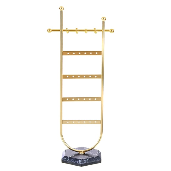 Jewelry Holder Organizer, Earring Holder Organizer Necklace Holder Display Stands Metal for Photography, Golden