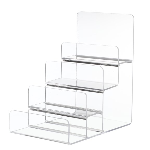 Acrylic Display Stand 6 Tier Clear Plastic Shelf Organizer for Handbags Jewelry Wallets Retail Display Rack