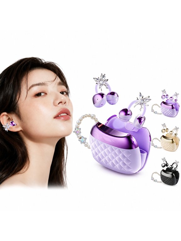 Jewelry-Inspired Clip-On Earbuds w/Detachable Earrings & Bracelet