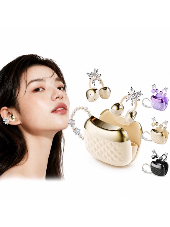 Jewelry-Inspired Clip-On Earbuds w/Detachable Earrings & Bracelet