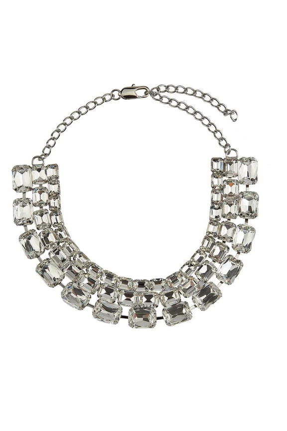 Jewelry Large Block Multi -layer Rhinestone Fashion Necklace Party Banquet Dress Accessories