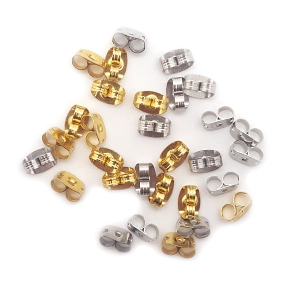 Jewelry Made by Me | Metal Earring Back Replacements in Gold & Silver | 30pc