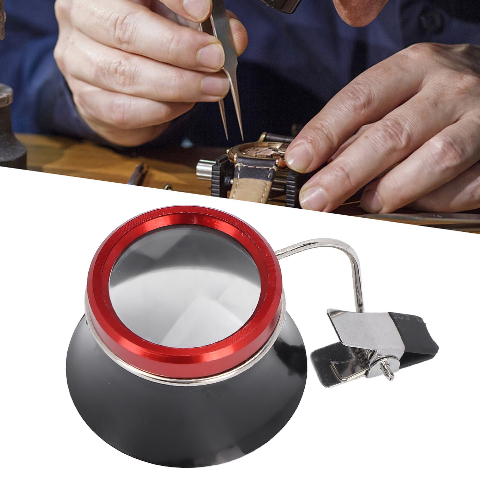 Jewelry Magnifier, Firm Sturdy Magnifying Glass Loupe Compact Safe Eco