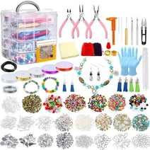 Jewelry Making Kit, 1960 Pieces Jewelry Making Supplies for Bracelets Includes Beads, Charms, Findings, Jewelry Pliers, Beading Wire for Necklace Bracelet, Earrings Making and Repairing