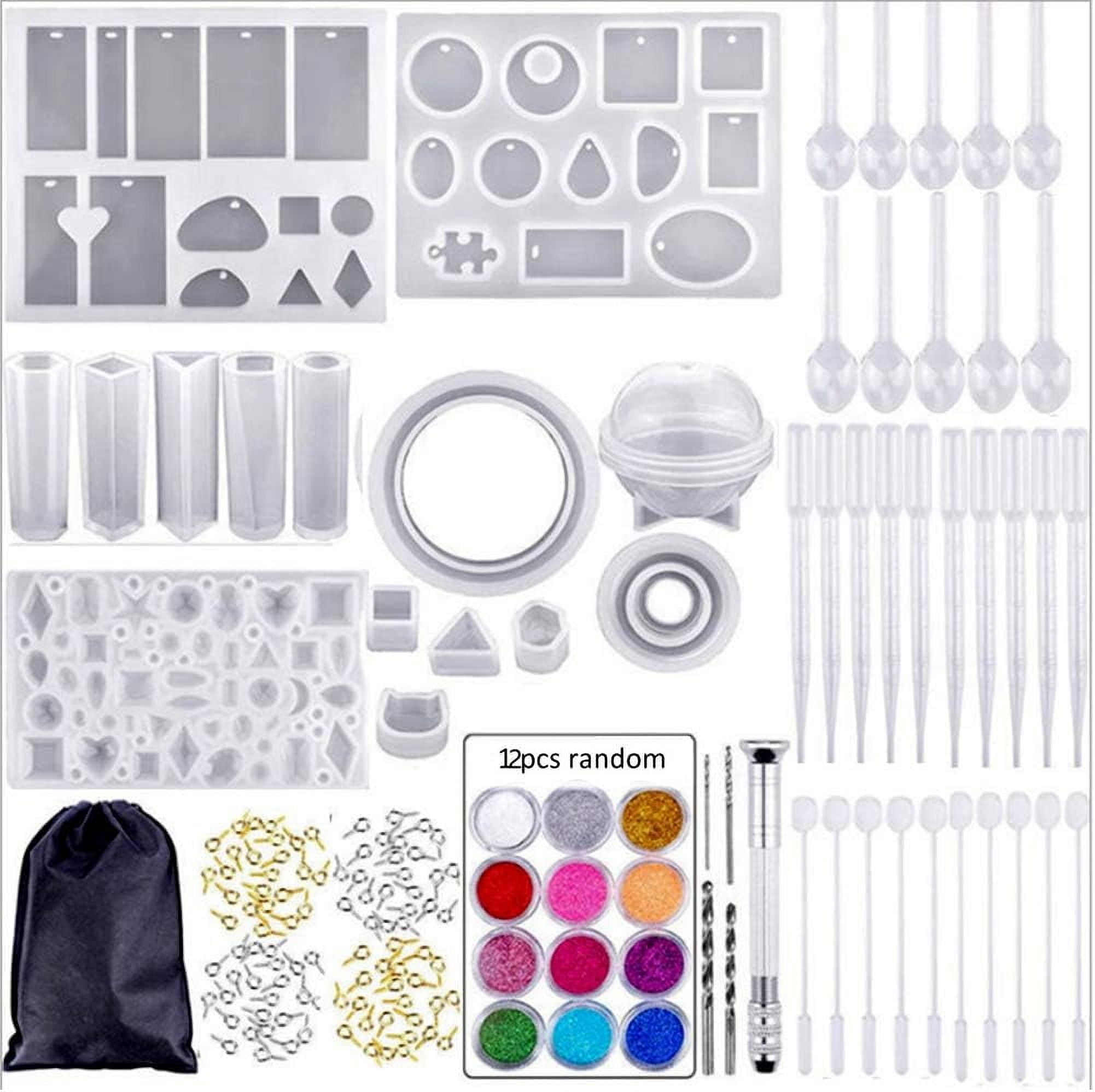 Silicone Molds For Jewelry Crafting, Reusable Molds With Assorted Designs, Essential Tools For Earring Making, Smooth Surfaces Ensure Easy Demolding, Kit For Creative And