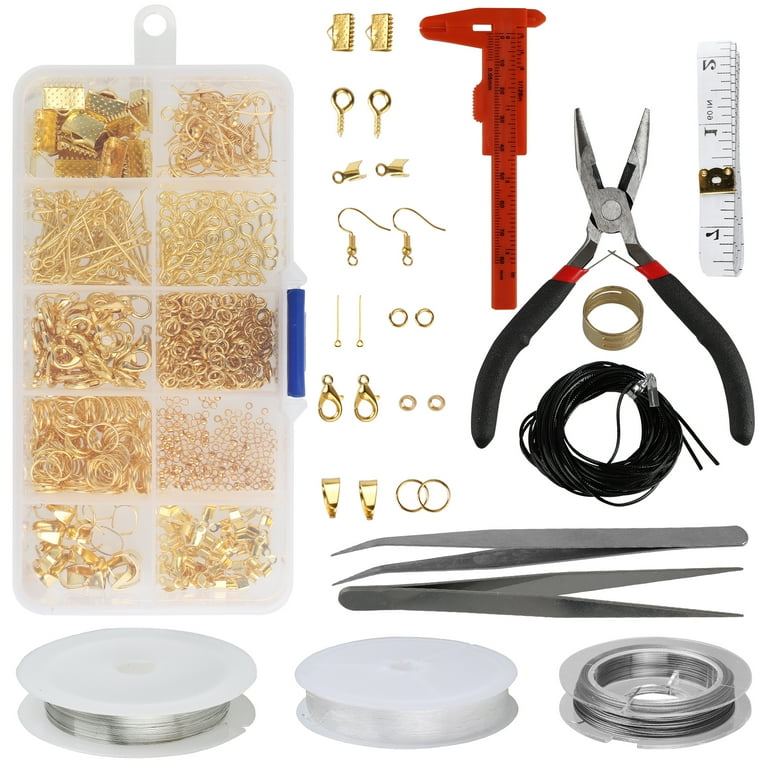 Jewelry Making Kit Jewelry Findings Starter Kit, TSV 905pcs Gold
