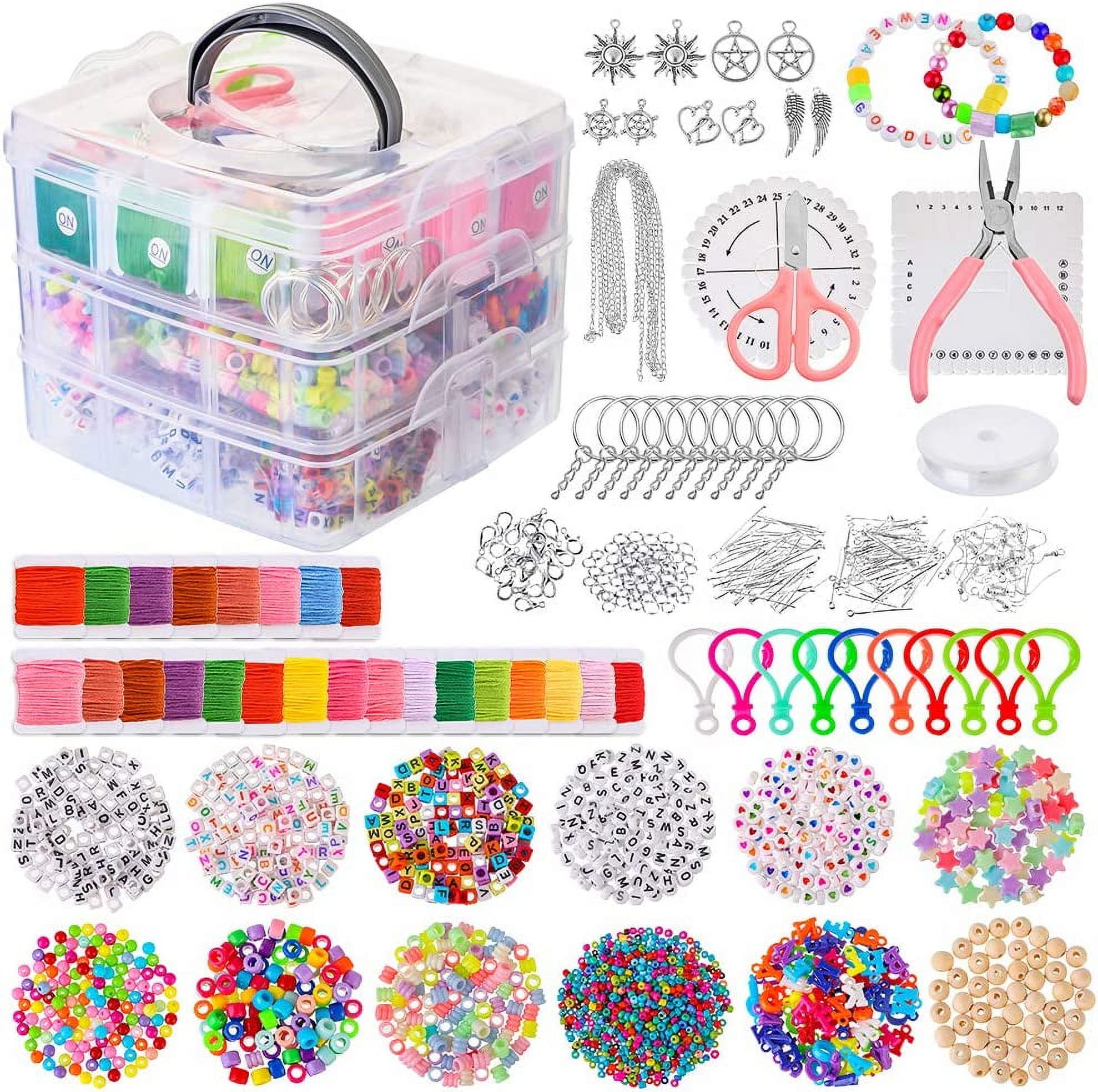 Jewelry Making Kit,Jewelry Making Supplies 4655PCS Include Jewelry Pliers Beading Wire Beads Charms Findings for Necklace Earring Bracelet Repair Jewelry Making Tools Kits for Adults Women - image 1 of 9