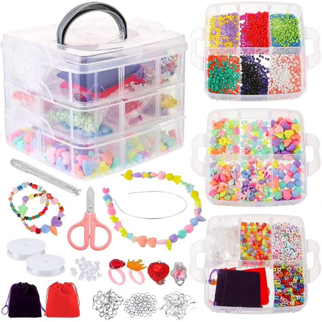 Jewelry Making Kit,Jewelry Making Supplies 7544PCS Include Jewelry Beads and Charms Findings Beading Wire for Necklace Bracelet Earrings Making Repair Jewelry Making Tools Kits for Adults