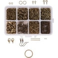 thumbnail image 1 of Jewelry Making Kit with Jump Rings Screw Eye Pin Bail Peg Lobster Claw Clasps Earring Hooks, 1 of 7