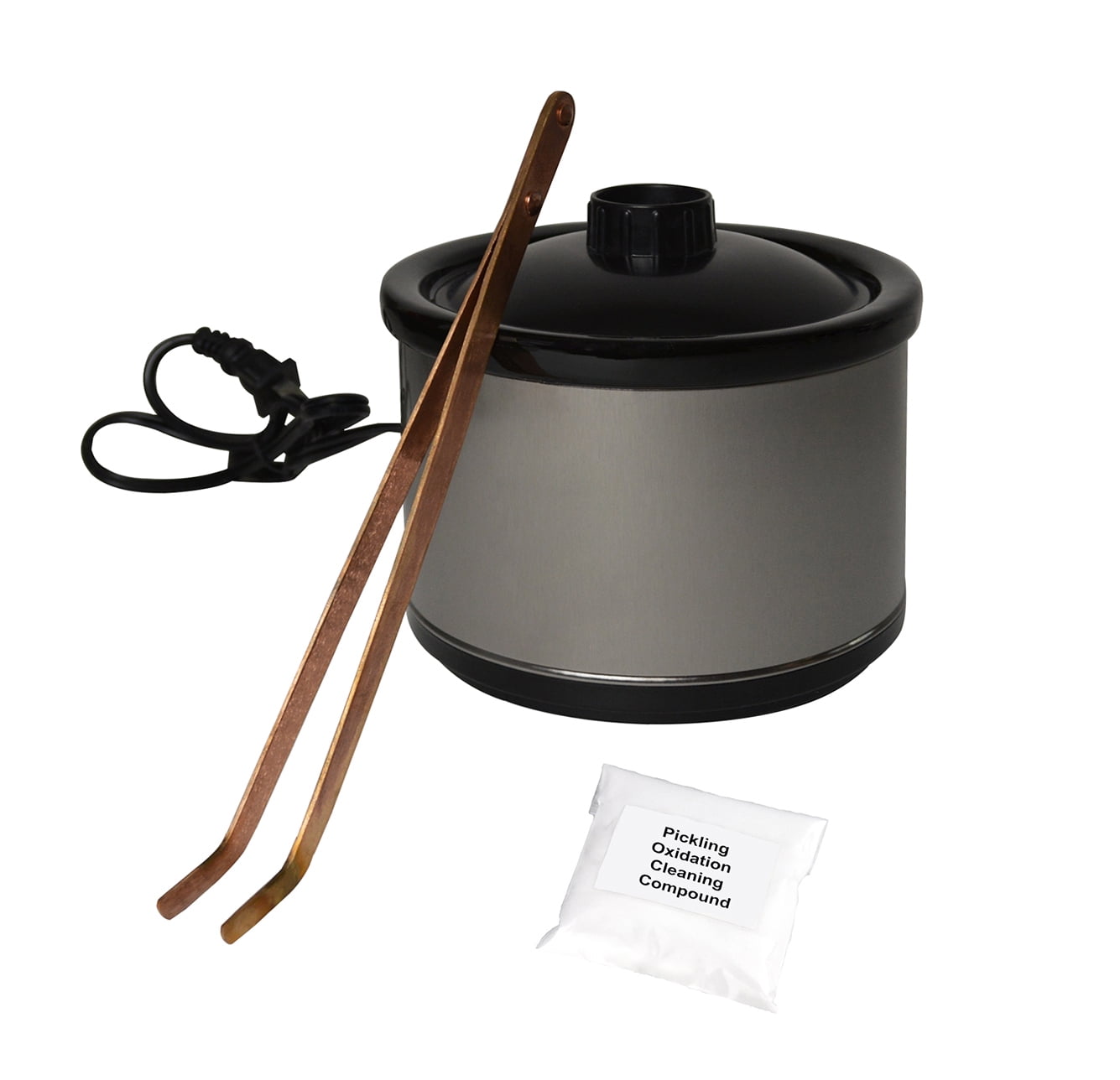 Jewelry Making Oxidation Scale Removal Cleaning Kit 16 Oz Pickle Pot Copper Tweezers 10 Oz Pickling Compound - KIT-0091