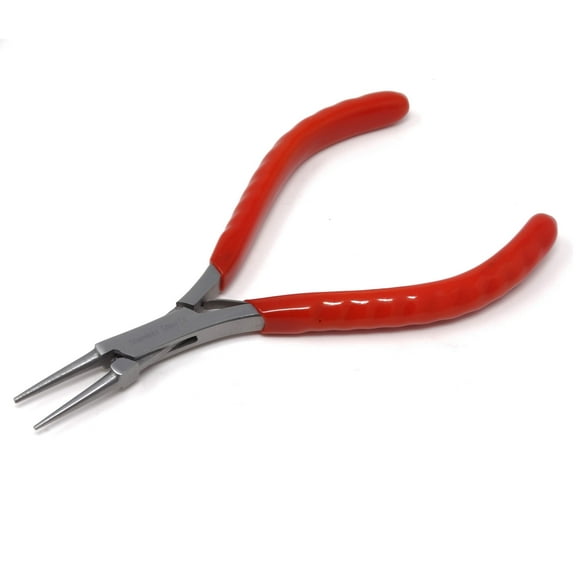 Jewelry Making Pliers Slim Round Nose Professional Repair Stainless Steel Tool with Cushion Grip for Handmade DIY Craft