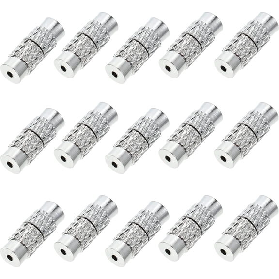 Jewelry Making Screw Clasps Barrel Clasps: 30pcs Brass Twist Clasps Screw Connector Fastener Clasps Cord End Caps Jewelry End Tips for Bracelet Necklace Making