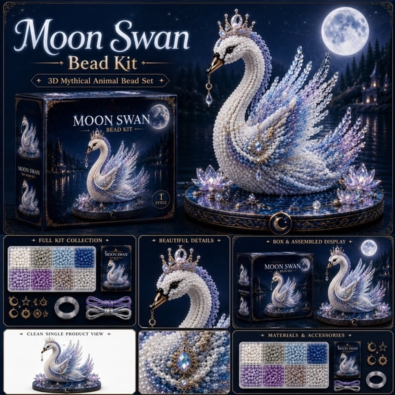 Jewelry Making Supplies, Adult Craft Kit, Bead Set, Gold Home Decor, Craft Kit, 2.7X1.9X1.3 in Full Beading Pack with Jewelry Beads, Craft Beads, Bead Charms and Pearl Charms for