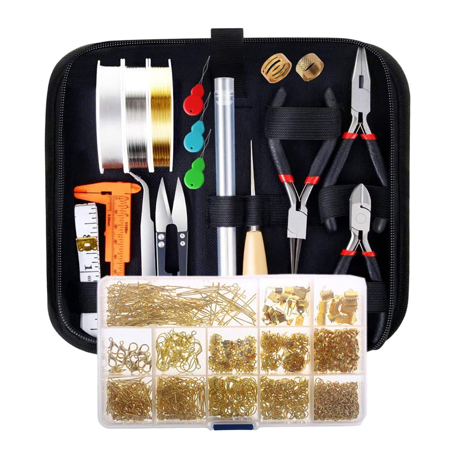 Jewelry Making Supplies, Jewelry Making Includes Findings, Pliers, Bead Wire, Storage Case for Jewelry Necklace Bracelet Making Repair