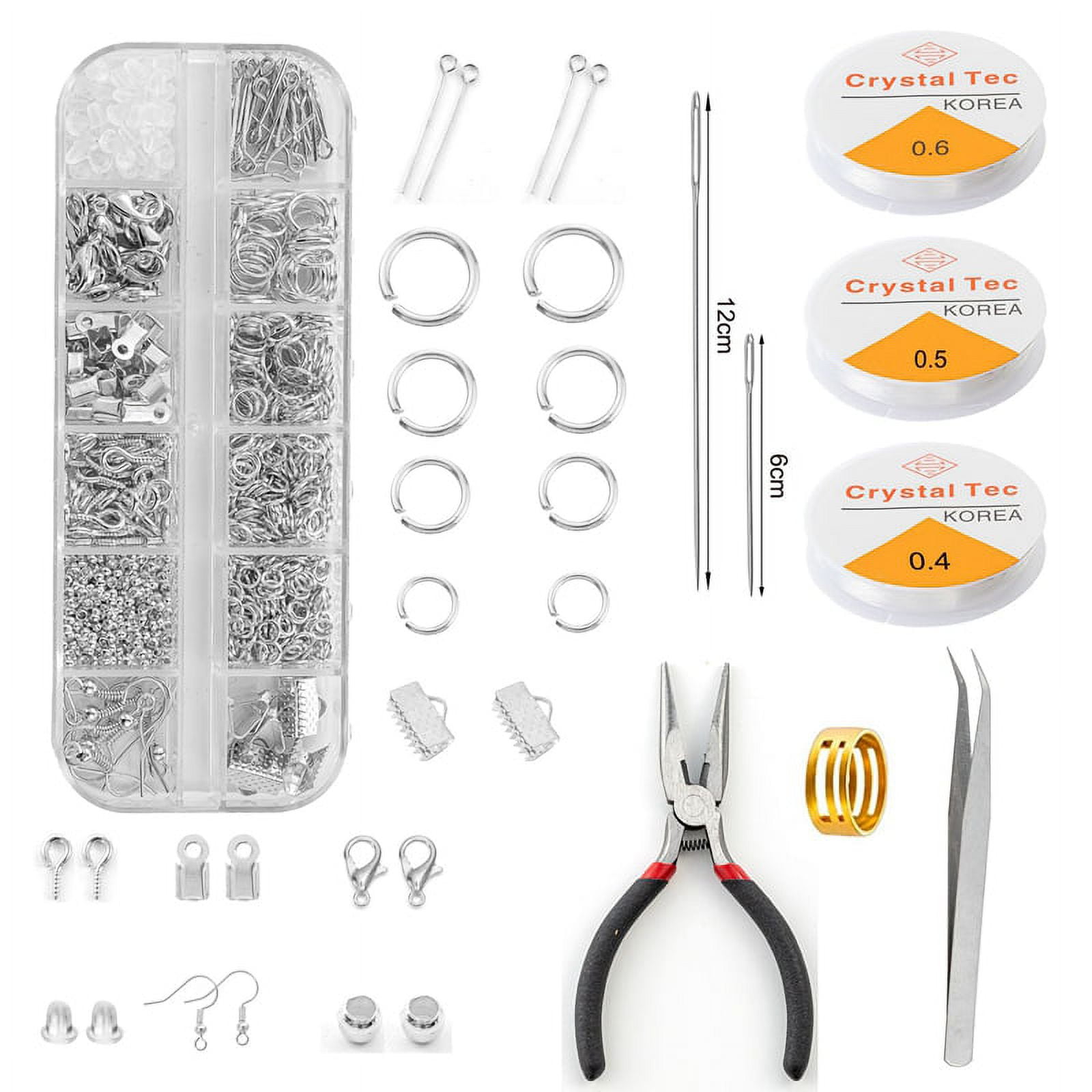 Jewelry Making Supplies, Jewelry Repair Kit Jewelry Fixing Kit with Jewelry  Wire and Findings Tools for Jewelry Making