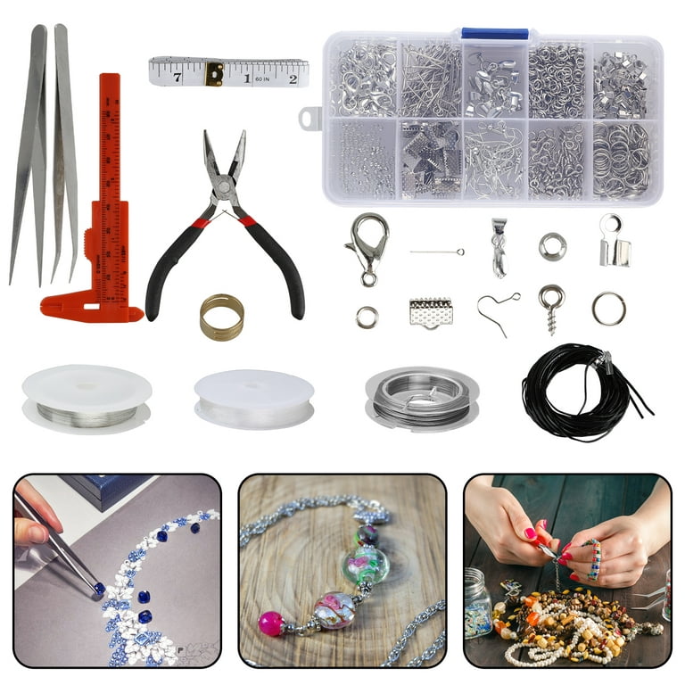 Jewelry Making Kit for Adults, Jewelry Making Supplies With Jewelry Tools,  Ring, Bracelet Making Kit With Jewelry Pliers 