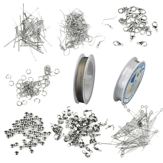 Jewelry Making Supplies - Lot Jewelry Findings for Adults Earrings DIY, Earring Hooks, Beading Bracelet, Necklace, Key Chains, Crafts,