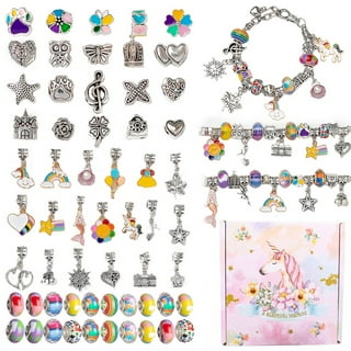 Girls Gifts For 6 7 8 9 10 Year Old, Kids Diy Arts Crafts Set For Girl Age  5-11 Birthday Gift Charm Bracelet Making Kits