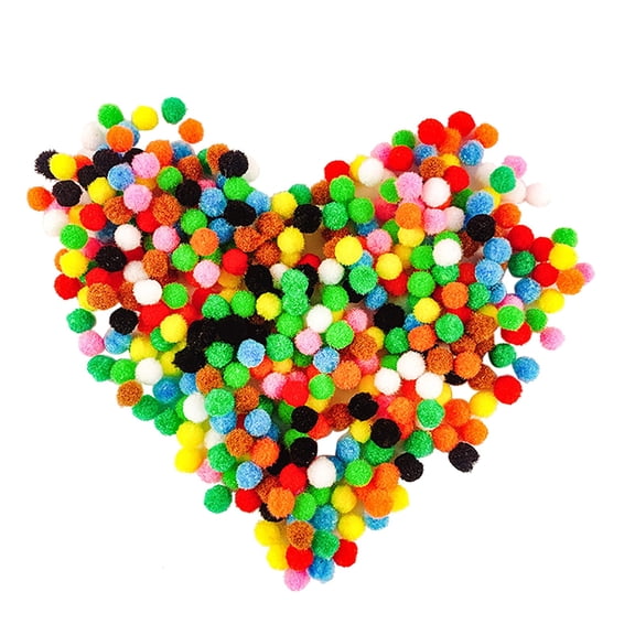 Jewelry Materials 1 Inch 300Pc Pom Poms Multi Colored Pompoms for Arts and Crafts (Pink D)