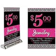 thumbnail image 1 of Jewelry Mini Display Table Top Banner Stand 11.5"x17.5" Jewelry Sellers Sign, 1 of 1