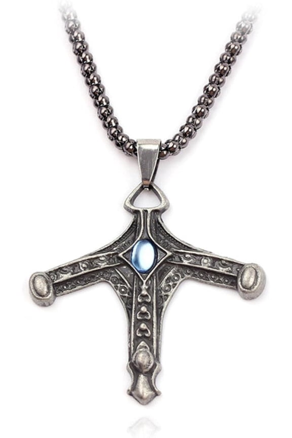 Jewelry Necklace Vintage Cross Necklace&Pendants For Men Amulet Necklace Sword Hunter Emblem Pendant