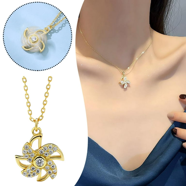 Jewelry Necklaces Pendants Exquisite Rotating Windmill Necklace Comfy  Piercing Fashion Jewelry Accessories for Women