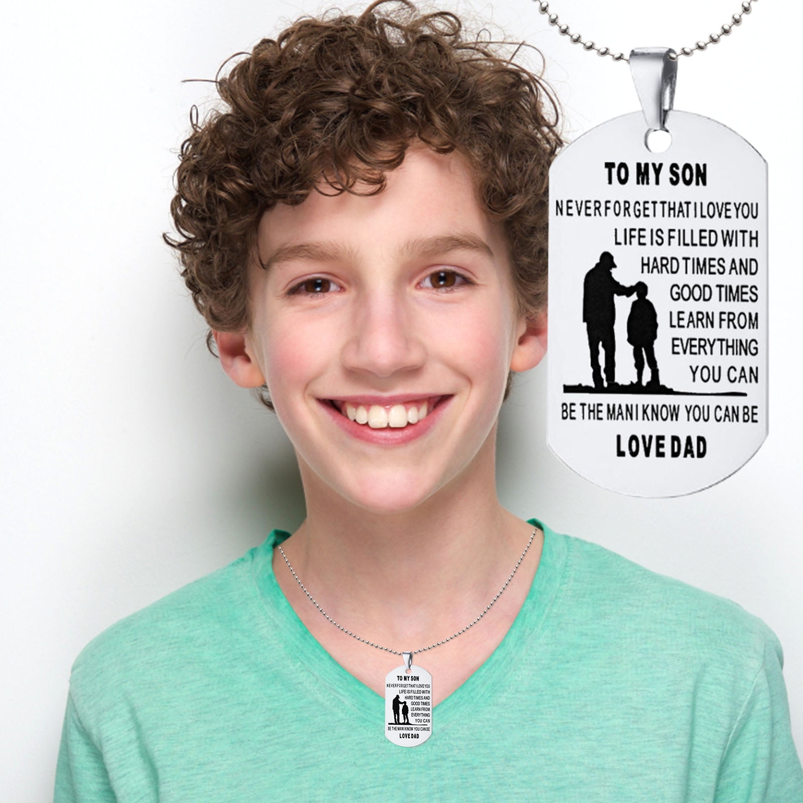 To My Son Necklace Best Son Ever I Love You Forever Gift from Dad - 4800 –  First-Rate Gifts