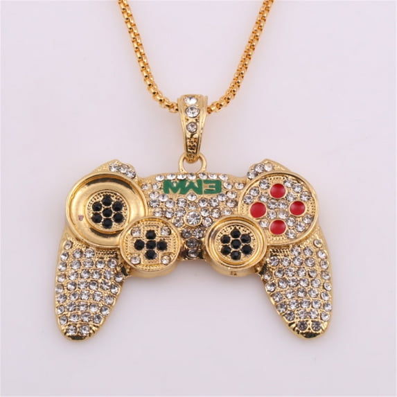 Jewelry Occident New Alloy Game Console Handle Hop Personality Men Necklace Necklaces for Women Alloy Gold