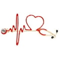 thumbnail image 1 of Jewelry On Clearance Creative Cartoon Heartbeat Red Shape Accessory Brooch G, 1 of 1