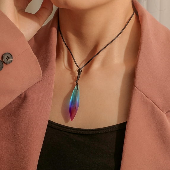 Jewelry On Clearance Creative Multicolor Star Resin Pendant Necklace For Women Jewelry Gift Purple