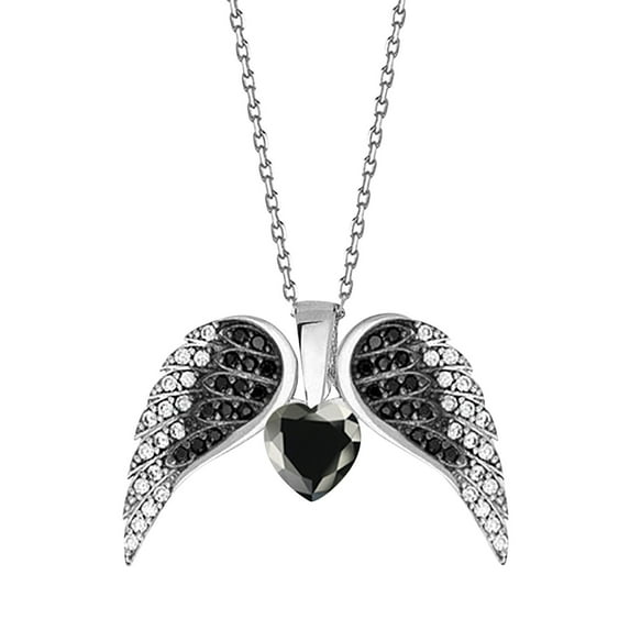 Jewelry On Clearance Fashion Ladies Necklace Heart Pendant Necklace Gift Decoration Accessories Black One Size