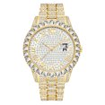 thumbnail image 1 of Jewelry On Clearance Luxurious Full Diamond Steel Strip Ms Quartz Analog Watch Diamond Watch Gold, 1 of 3