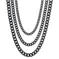 thumbnail image 1 of Jewelry On Stainless Steel Grinding Six Sided Necklace Men'S And Women'S Trend Domineering Hip Hop Personality Thick Chain Black, 1 of 2