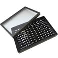 thumbnail image 1 of Ring Box, Ring Holder, Earring Organizer Tray, 100 Slots Ring Storage Display Box Jewelry Storage Case Jewelry Ring Display Collector Box with Clear Lid, for Store Display - by ROBOT-GXG, 1 of 8