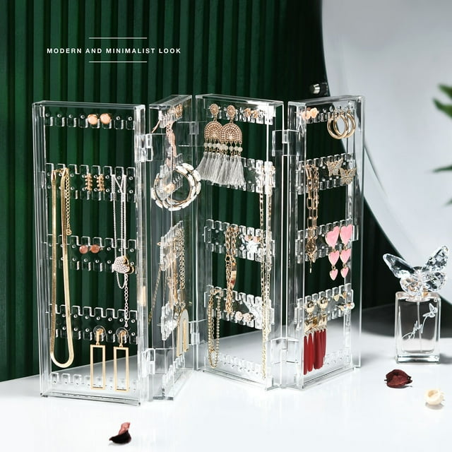Jewelry Organizer 6Tier Earring Holder Rack For 140 Pairs Compact