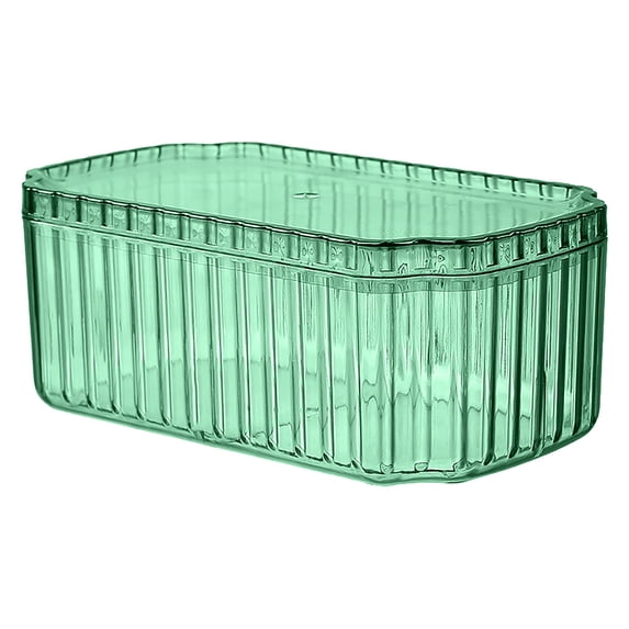 Jewelry Organizer Box, Clear Storage for Earrings, Rings, Necklaces and Bracelets, Multiple Compartments, Perfect for Dresser and Vanity Green 1