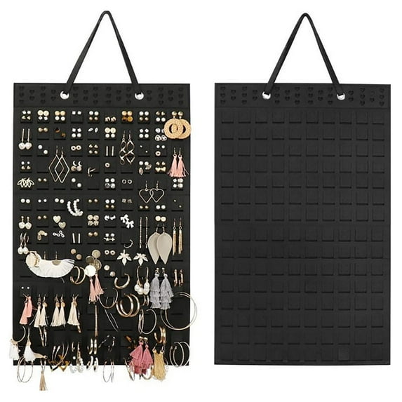Jewelry Organizer Hanging Bag, Over the Door and Wall Storage Solution, Large Capacity Holder for Earrings, Necklaces, Bracelets, and Small Accessories