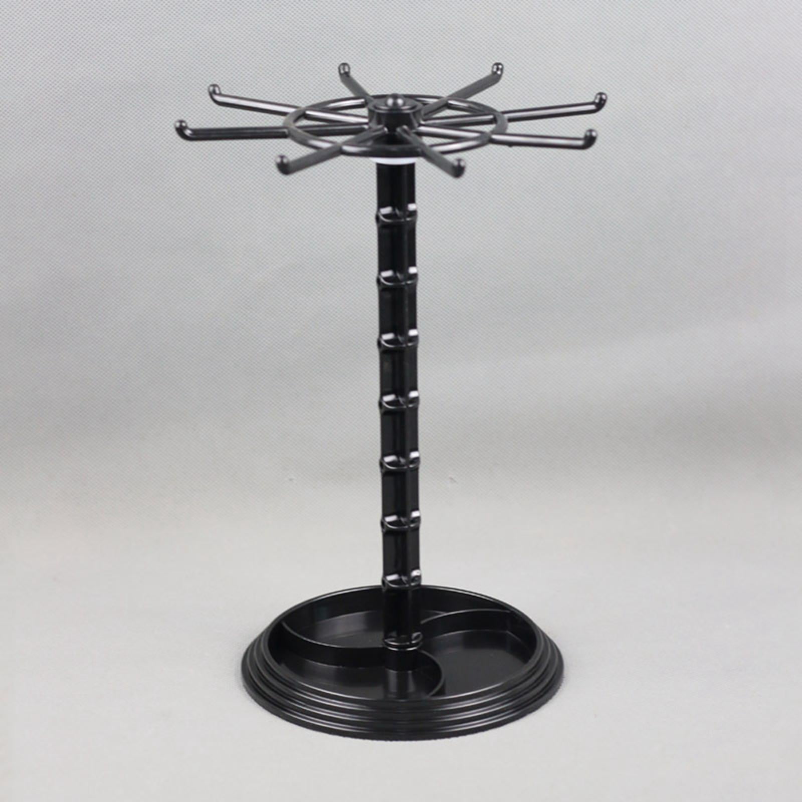 Rotating Tall Black Jewelry Organizer & Storage Stand, Hanging Rack ...