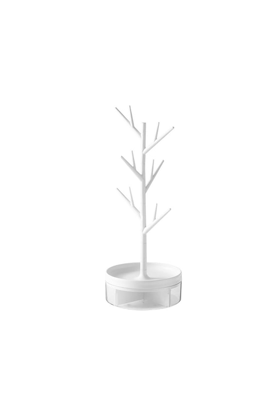 Jewelry Organizer Hanging Rack for Rings Bracelets Necklaces Earrings Desktop Display Stand 5.7 in x 5.7 in x 3.4 in Plastic