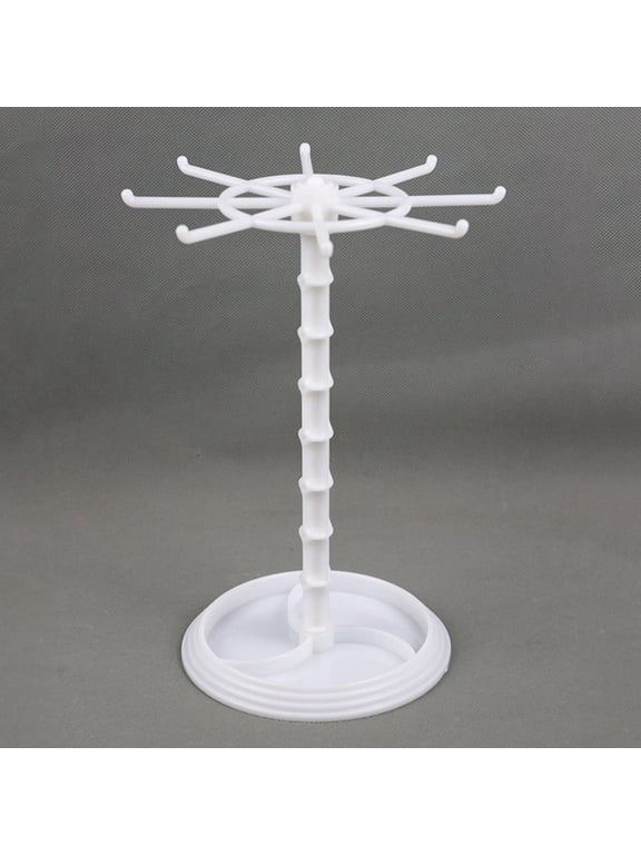Jewelry Organizer Hanging Rack/rotating Jewelry Display Stand/jewelry Hanger Necklace Holder/for Dresser Watch Counter Bathroom , Tall White