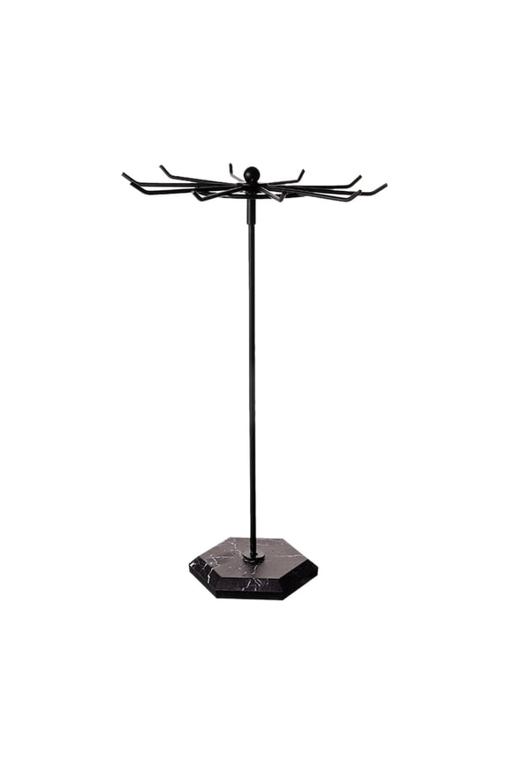 Jewelry Organizer Metal Display Necklace Holder for Pendant Bracelets Vanity Black