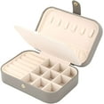 thumbnail image 1 of Jewelry Organizer, Small Jewelry Box Mini Jewelry Travel Case Storage and Organizer Portable Jewelry Storage Box/GRAY, 1 of 14